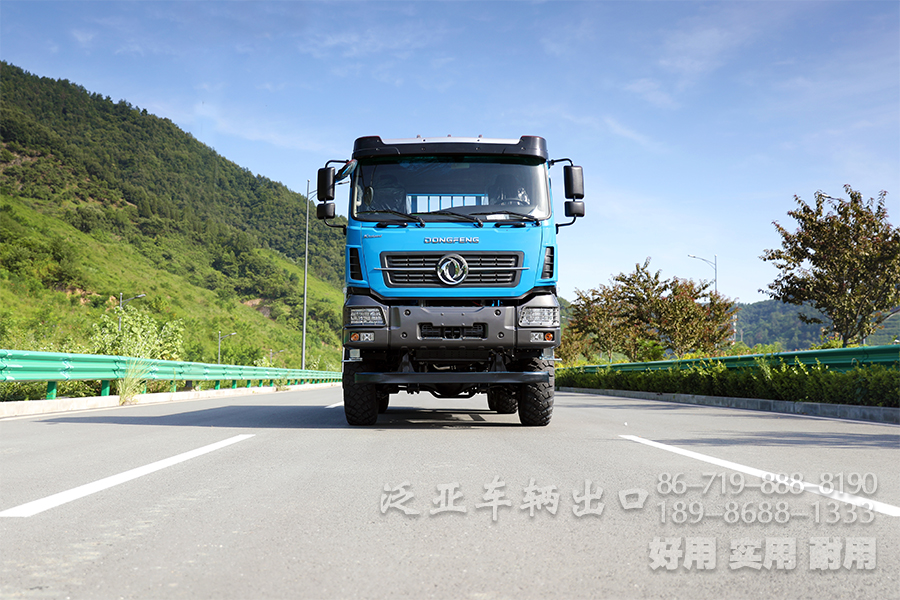 东风六驱，340马力卡车，六驱出口卡车，6*6货运卡车，长途货车，刹车降温水箱，6*6货运卡车