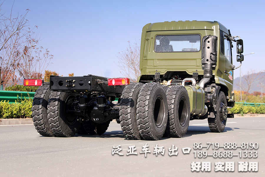 东风六驱、大马力底盘、越野运输车底盘、210马力底盘、出口专用底盘