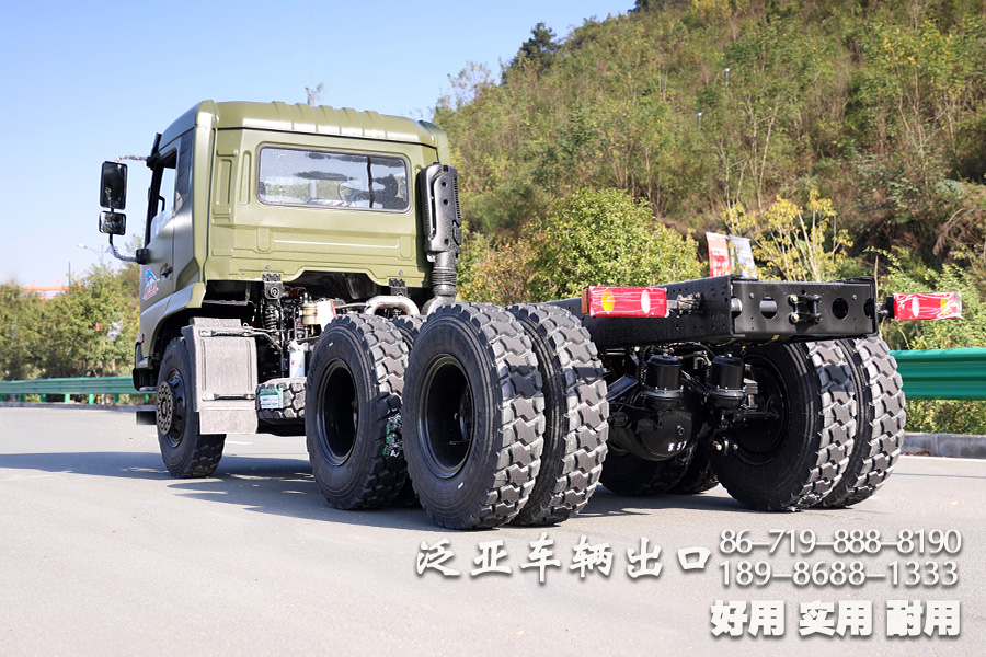 东风六驱、大马力底盘、越野运输车底盘、210马力底盘、出口专用底盘