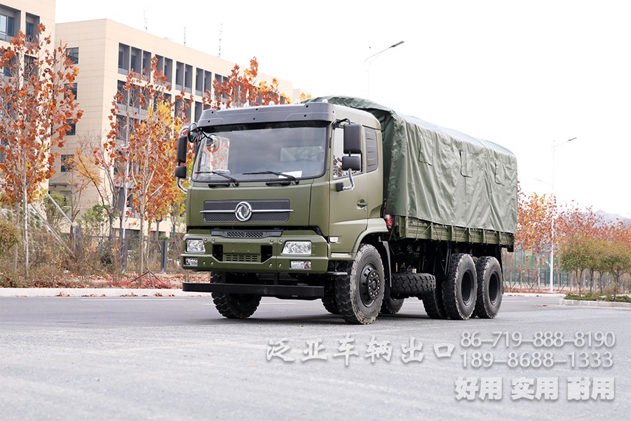 东风六驱篷布越野载货、东风210马力越野卡车、东风6x4越野运输车