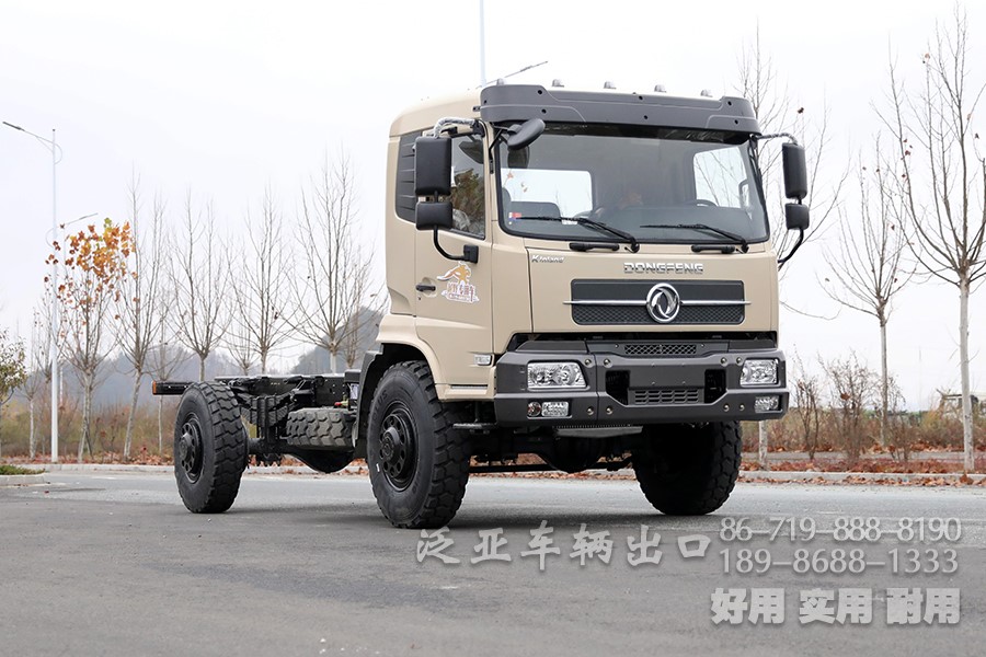 东风4x4，东风四驱，东风大马力卡车，手动八档卡车，大马力底盘出口