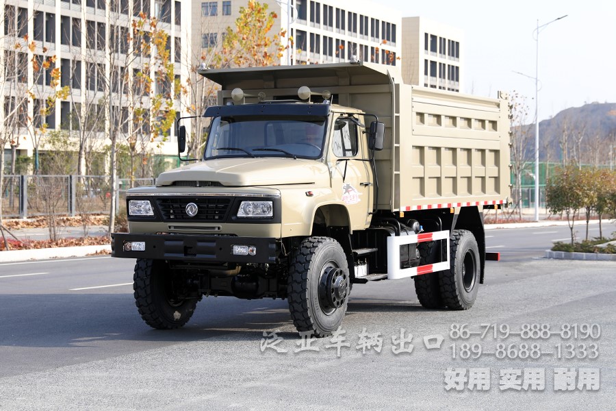 东风四驱舵灰色尖头越野卡车、东风240马力越野运输车、东风4x4手动八档变速越野货车