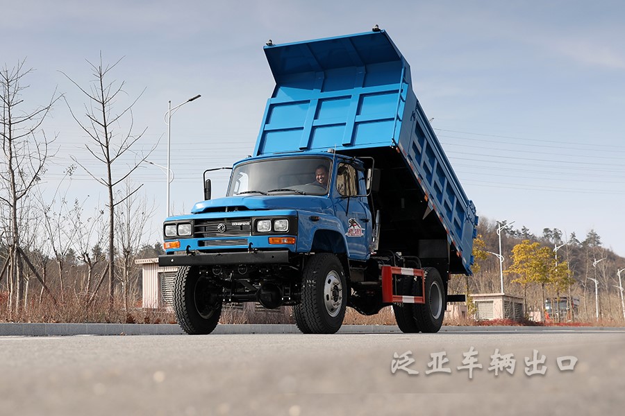 东风四驱190马力4x4蓝色经典款越野自卸车、越野专用车、工地专用车辆