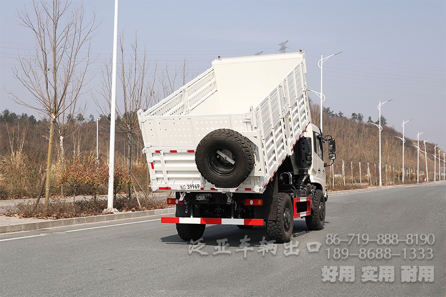 东风13吨自卸车，四驱自卸卡车，4x4自卸车，货箱加高型自卸车，越野自卸卡车，两桥矿用自卸车，自卸车出口，自卸车销售