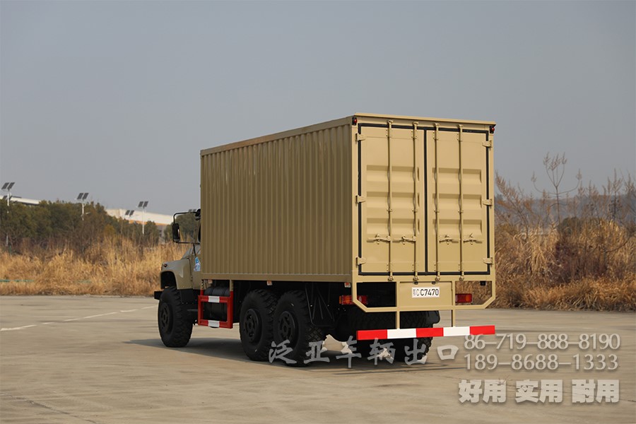 多用途越野专用车，东风6*6厢式车，EQ2100越野厢卡，野外露营车，瓦楞板厢式车